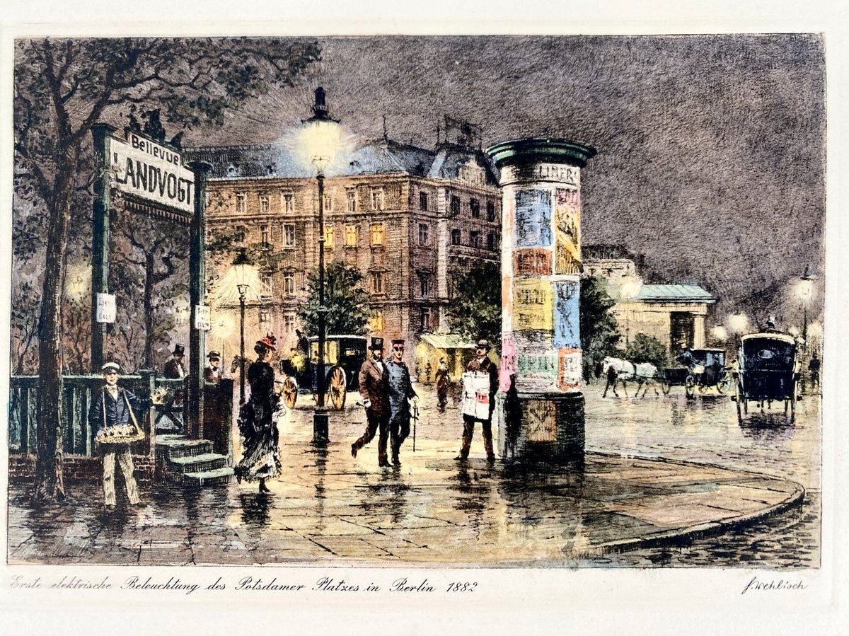 * DRUCKGRAFIK BERLIN POTSDAMER PLATZ GRÜNDERZEIT INDUSTRIEKULTUR