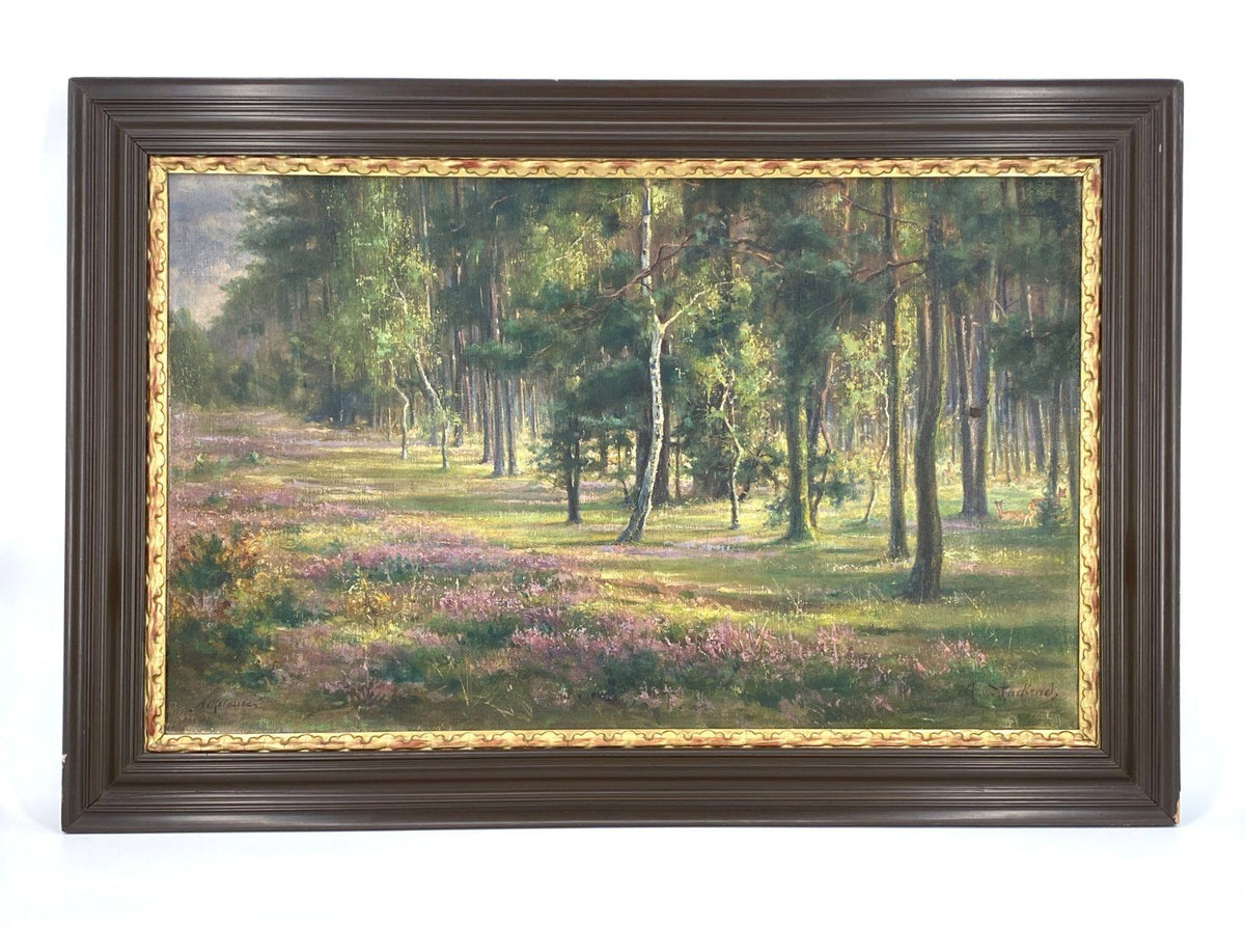*ÖLGEMÄLDE MARTHA VON STUCKRAD WALD BEI NIKOLASSEE LANDSCHAFT