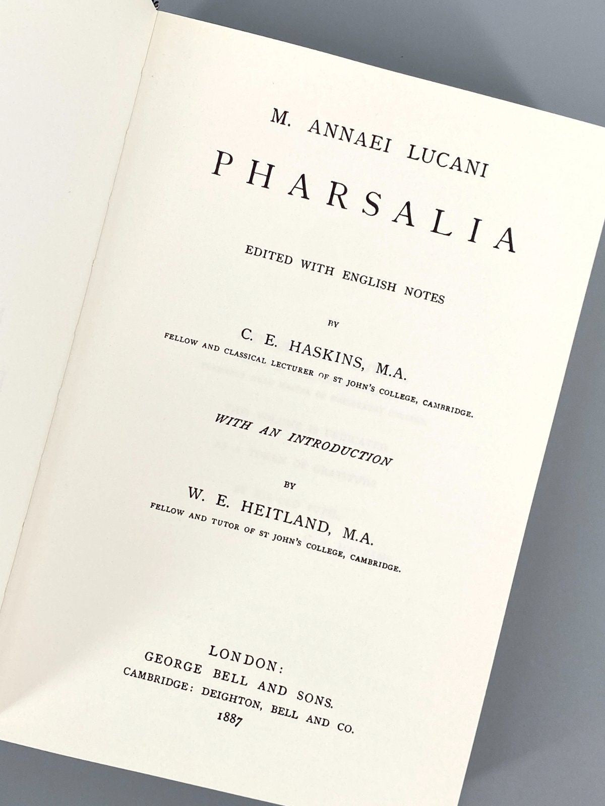 *BUCH LUCANUS PHARSALIA C.E. HASKINS HEITLAND GEORG OLMS 2013