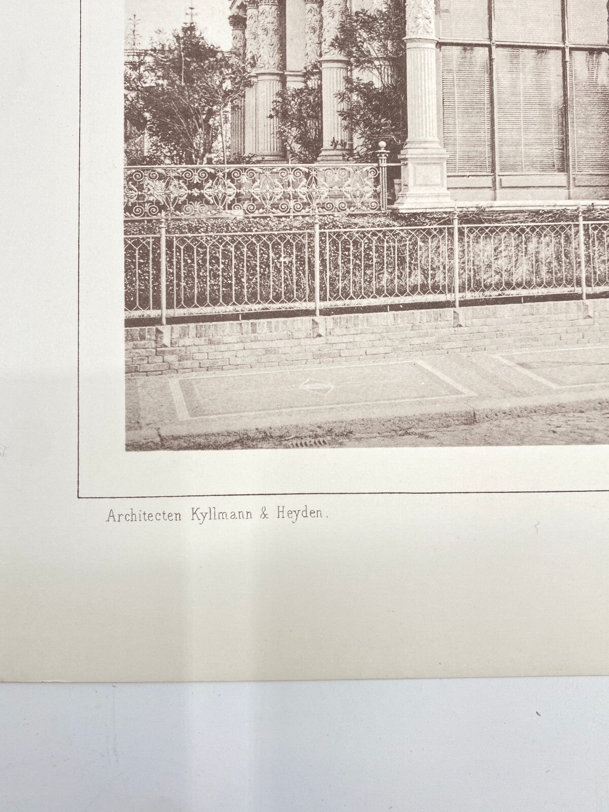 *  2x DRUCK KUNSTDRUCK ARCHITEKTUR BERLIN HÄUSER LICHTDRUCK 1976 VINTAGE 70ER