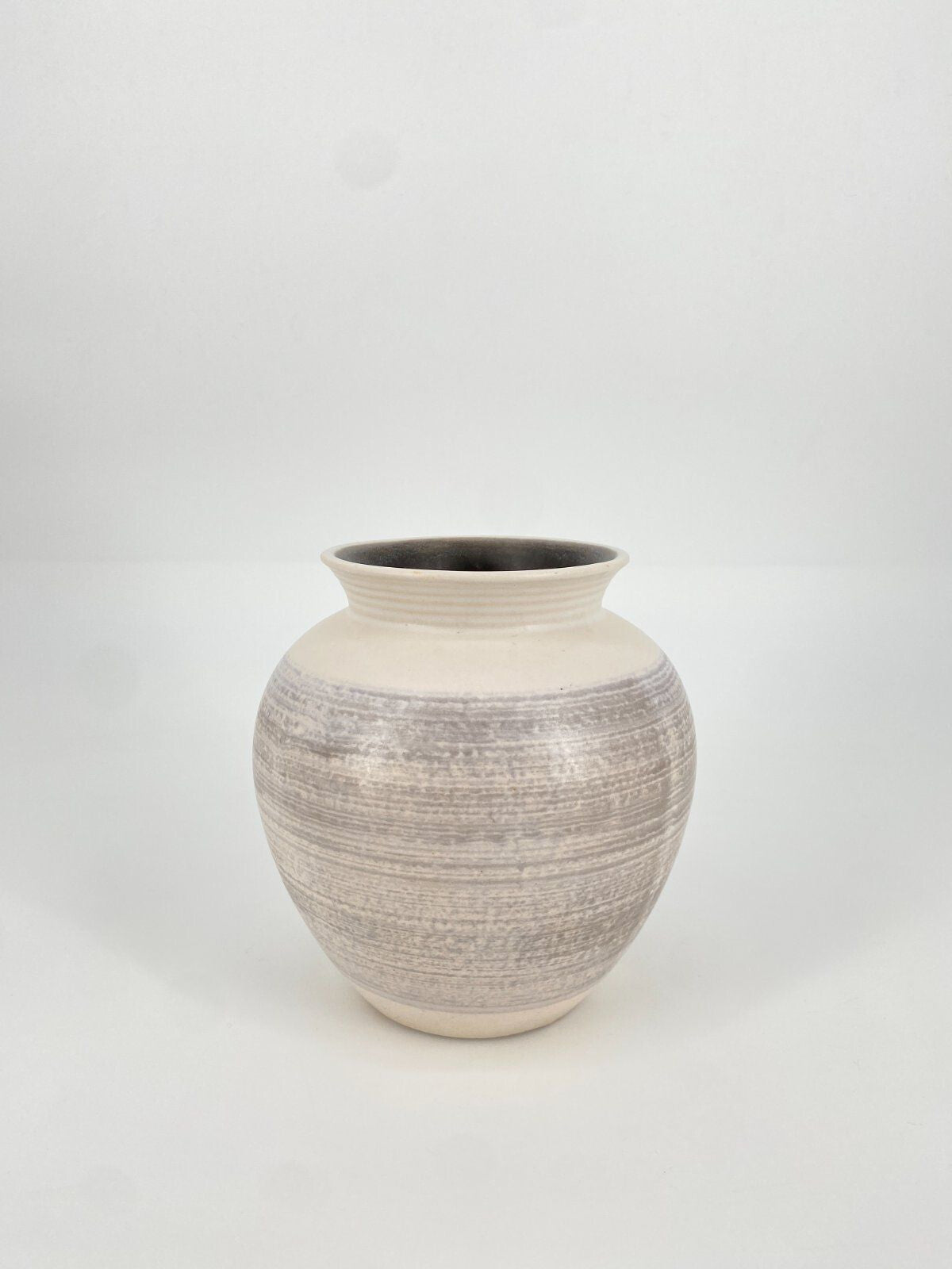 * VASE KERAMIK VEB HALDENSLEBEN 2984A GRAU STUDIOKERAMIK VINTAGE TON RETRO