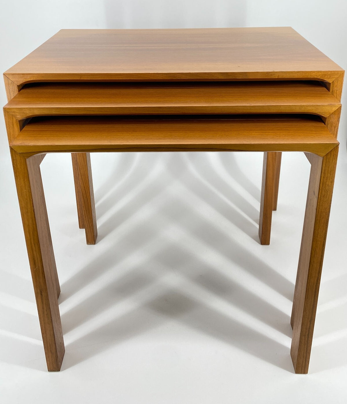* SATZTISCHE BEISTELLTISCHE TEAK WILHELM RENZ REX RAAB 1960ER 3ER SET VINTAGE