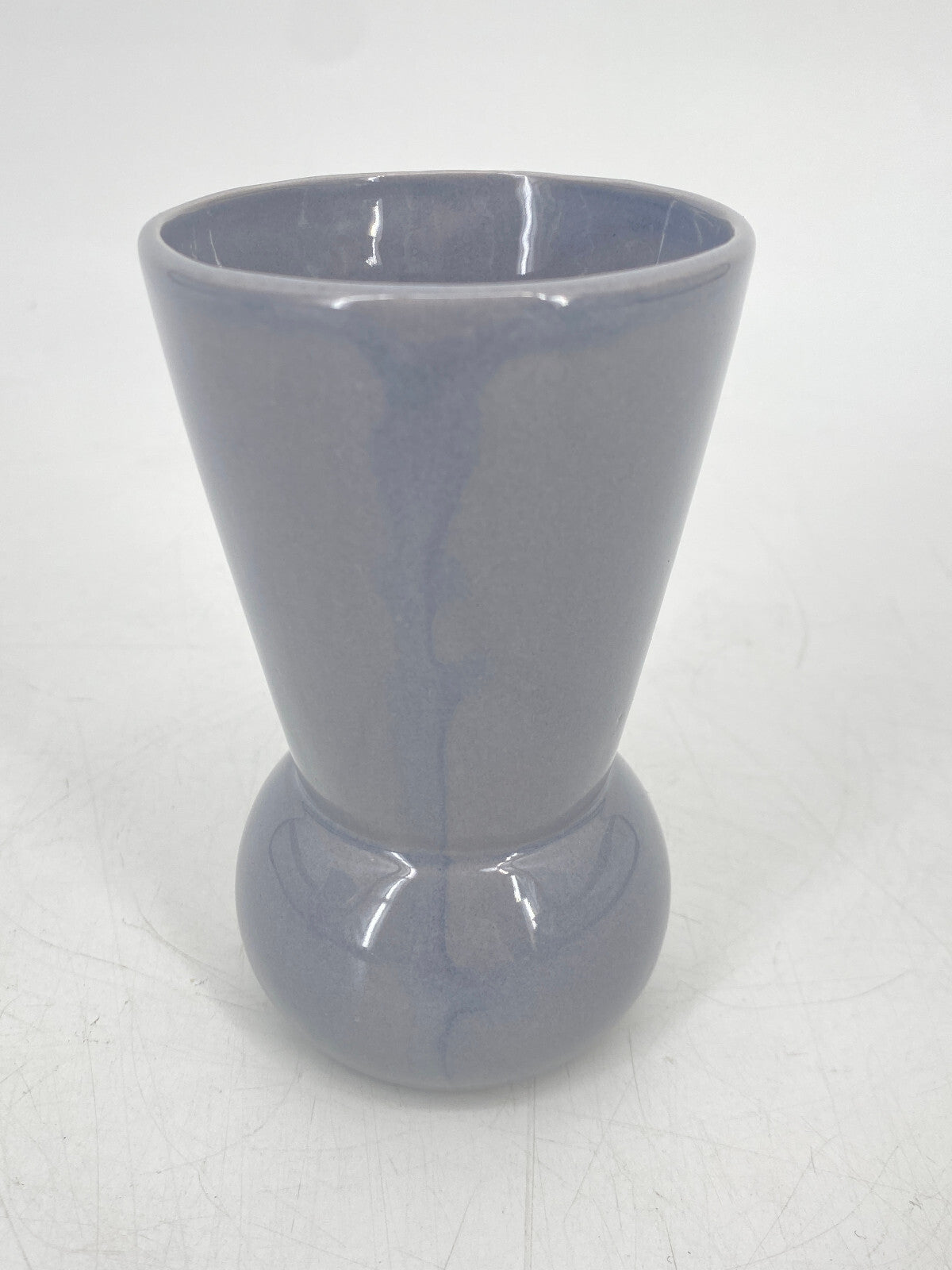 * KERAMIK 80ER JAHRE KRUG KARAFFE VASE BLAU GRAU VINTAGE POST MODERN