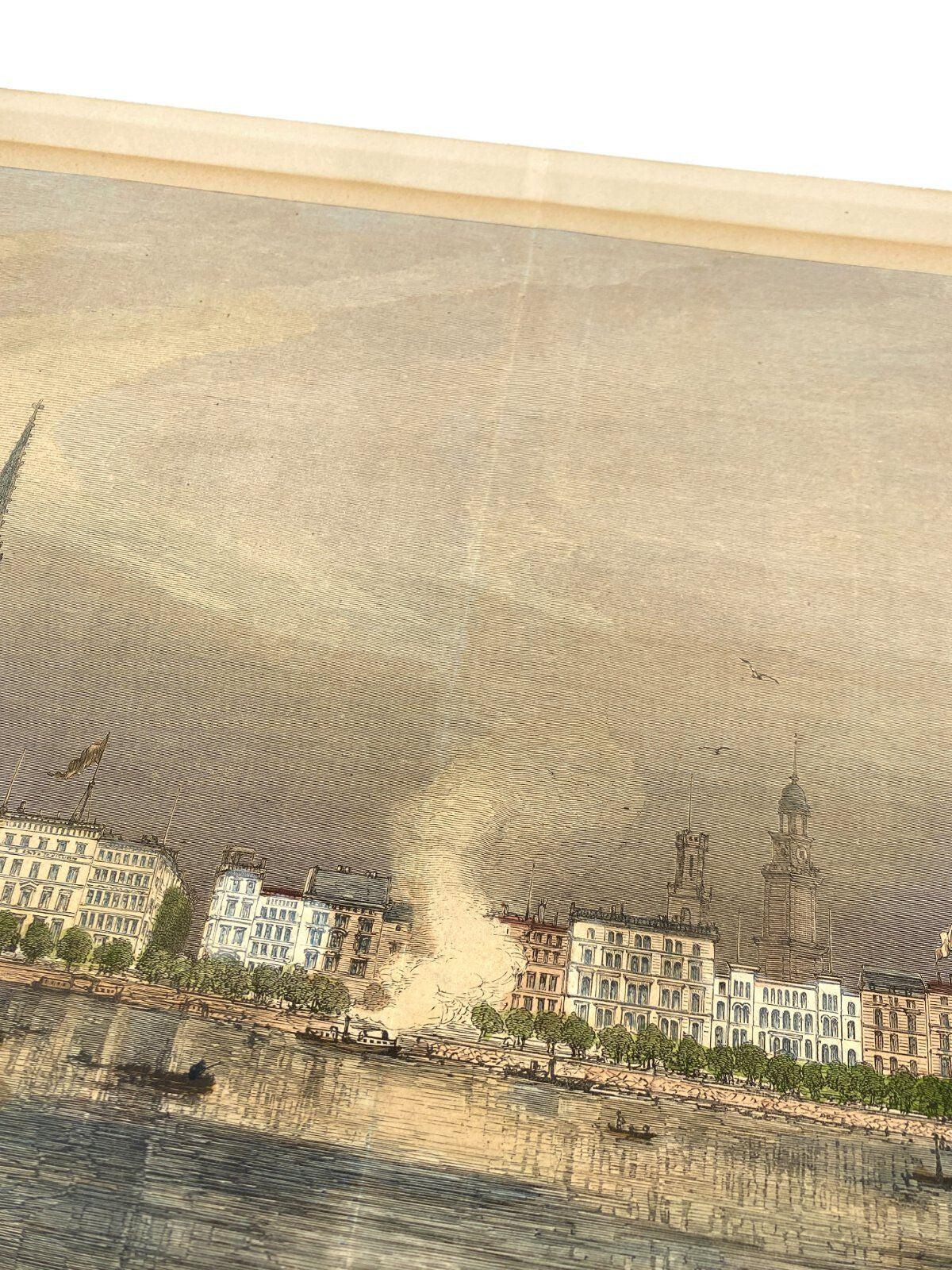 *GRAFIK DER ALTE JUNGFERNSTIEG DRUCK HAMBURG C. OESTERLEY 1875