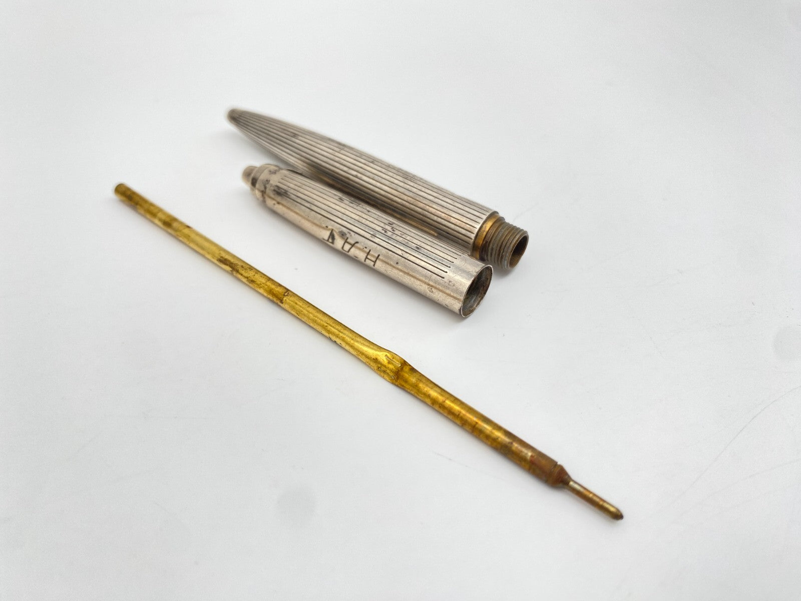 KUGELSCHREIBER FEND GOLDFINK 900ER SILBER BALL POINT 60ER MONOGRAMM SELTEN