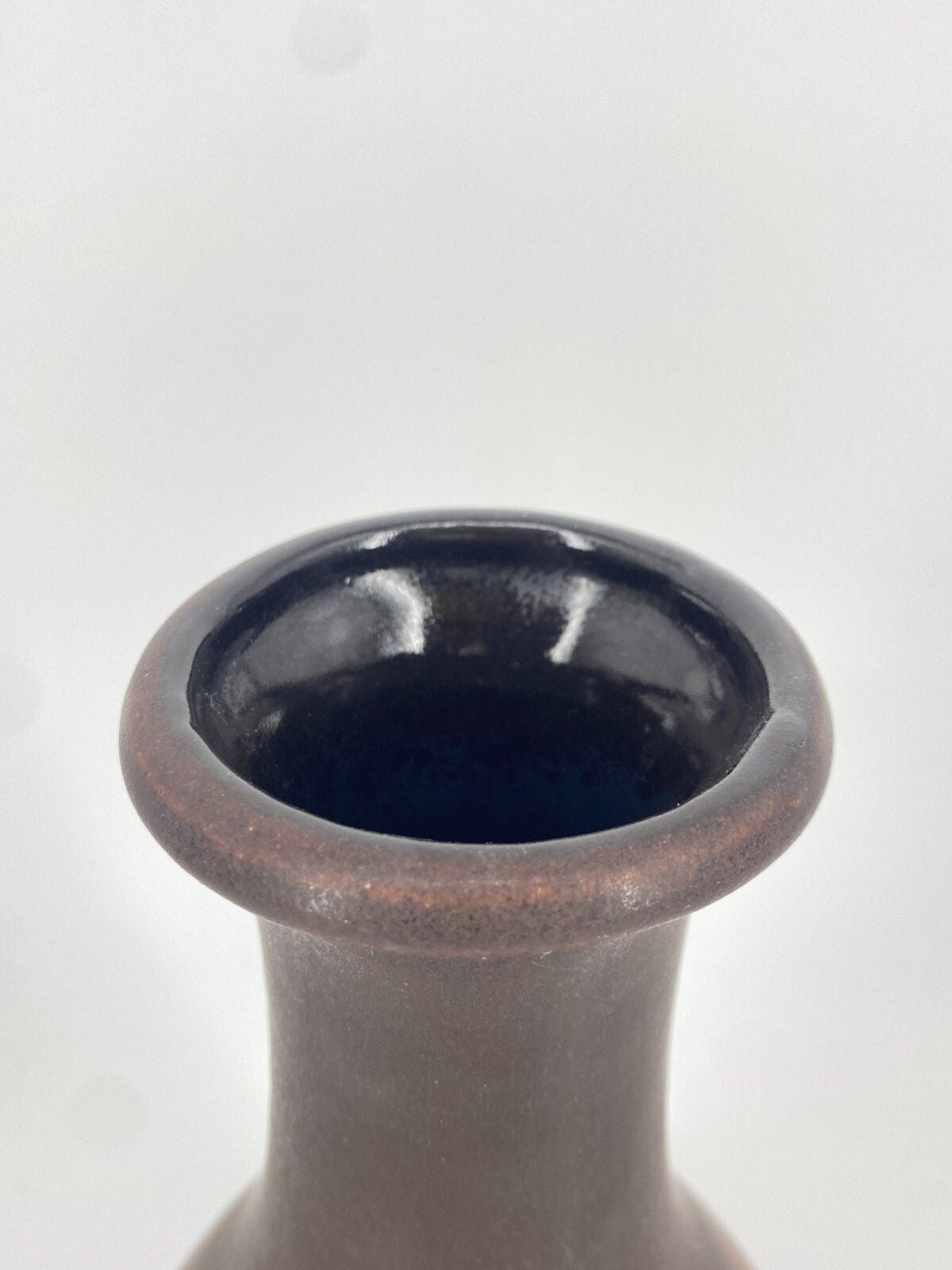 * JASBA STUDIOKERAMIK VASE W.-GERMANY ORANGE BRAUN 60ER 70ER