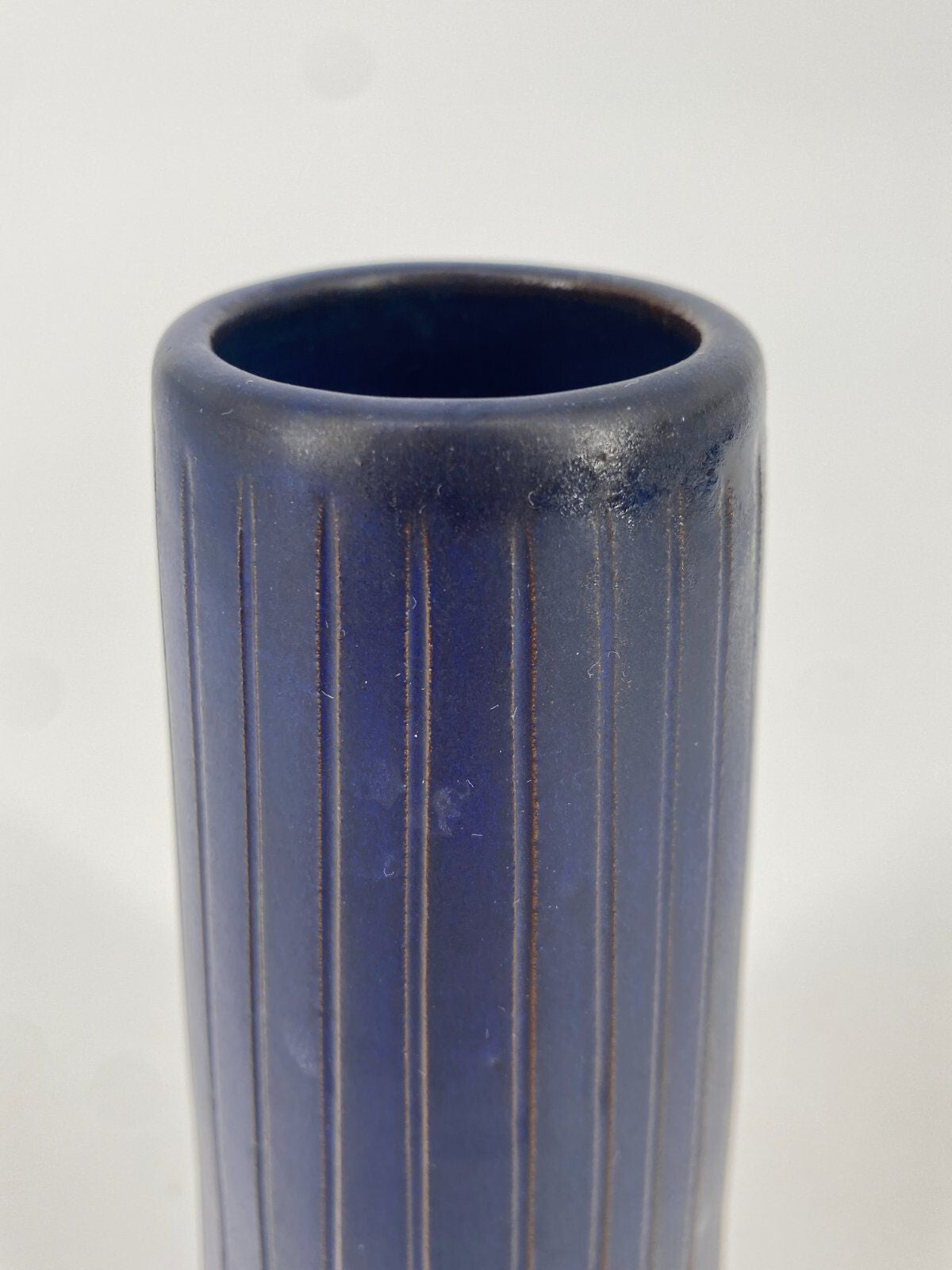 * VASE KERAMIK BLAU KLEIN VINTAGE MID CENTURY VINTAGE 60ER 70ER