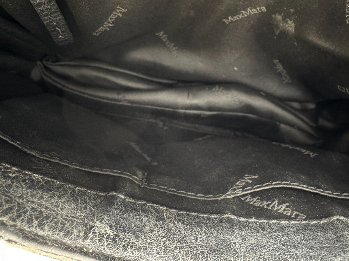 MAX MARA DAMEN HANDTASCHE  SCHULTERTASCHE UMHÄNGETASCHE BAG LEDER