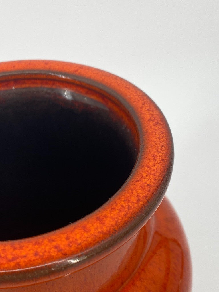 * STUDIOKERAMIK KERAMIK VASE ORANGE 70ER MID CENTURY VINTAGE GLASUR