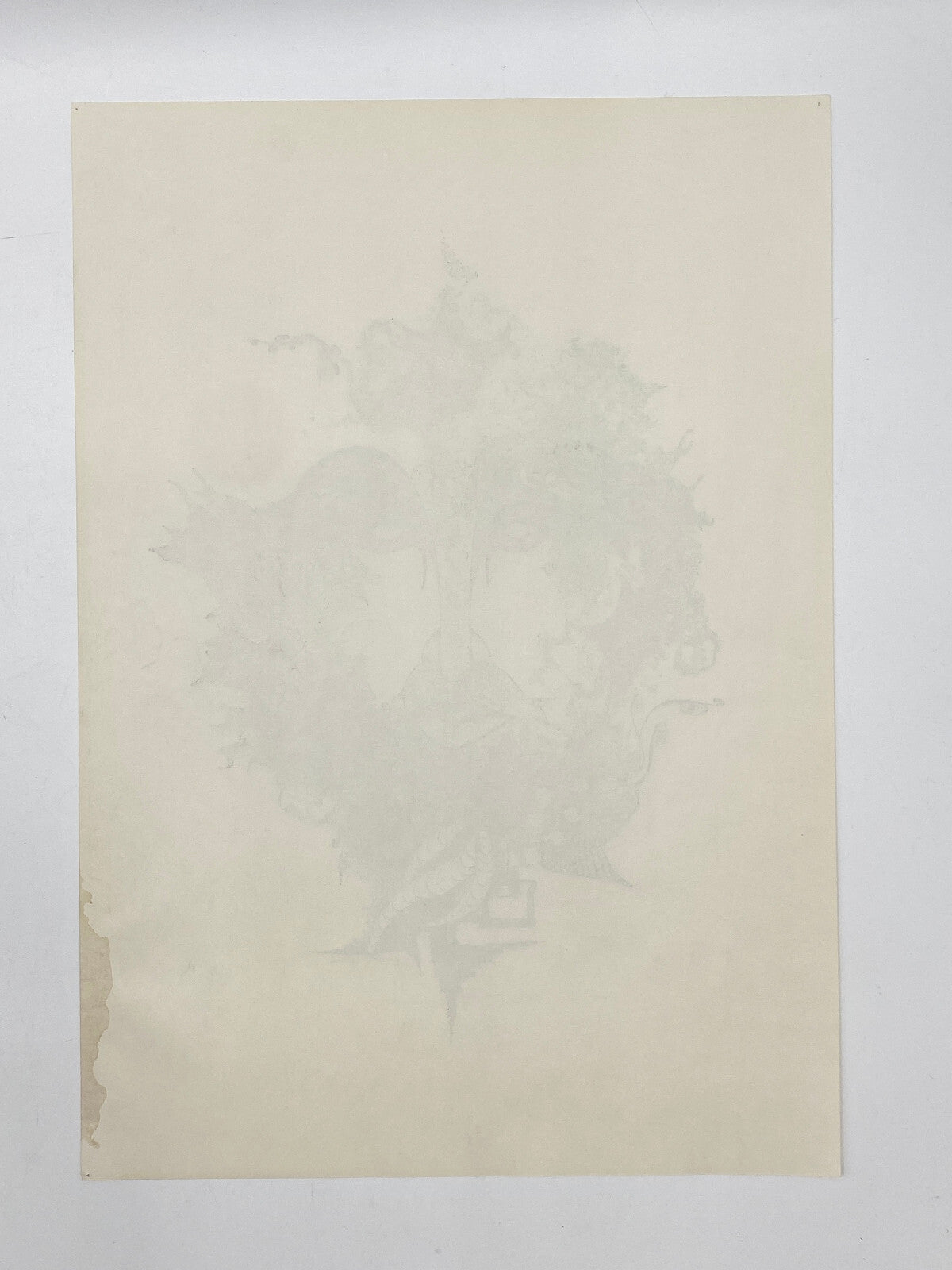 * 1v2 ANNELIE STÄRK GRAFIK DRUCK ABSTRAKT SURREAL GESICHT ZEICHNUNG SIGNIERT 70