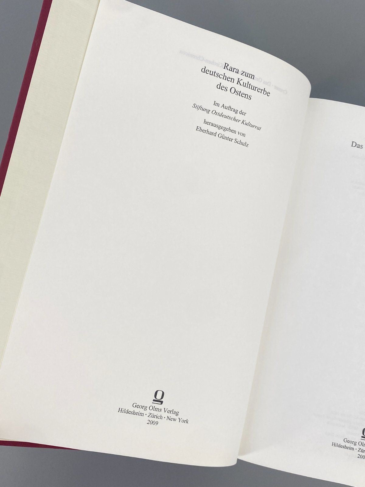 *BUCH DANIEL CRAMER GROßE POMRISCHE KIRCHEN-CHRONICON GEORG OLMS