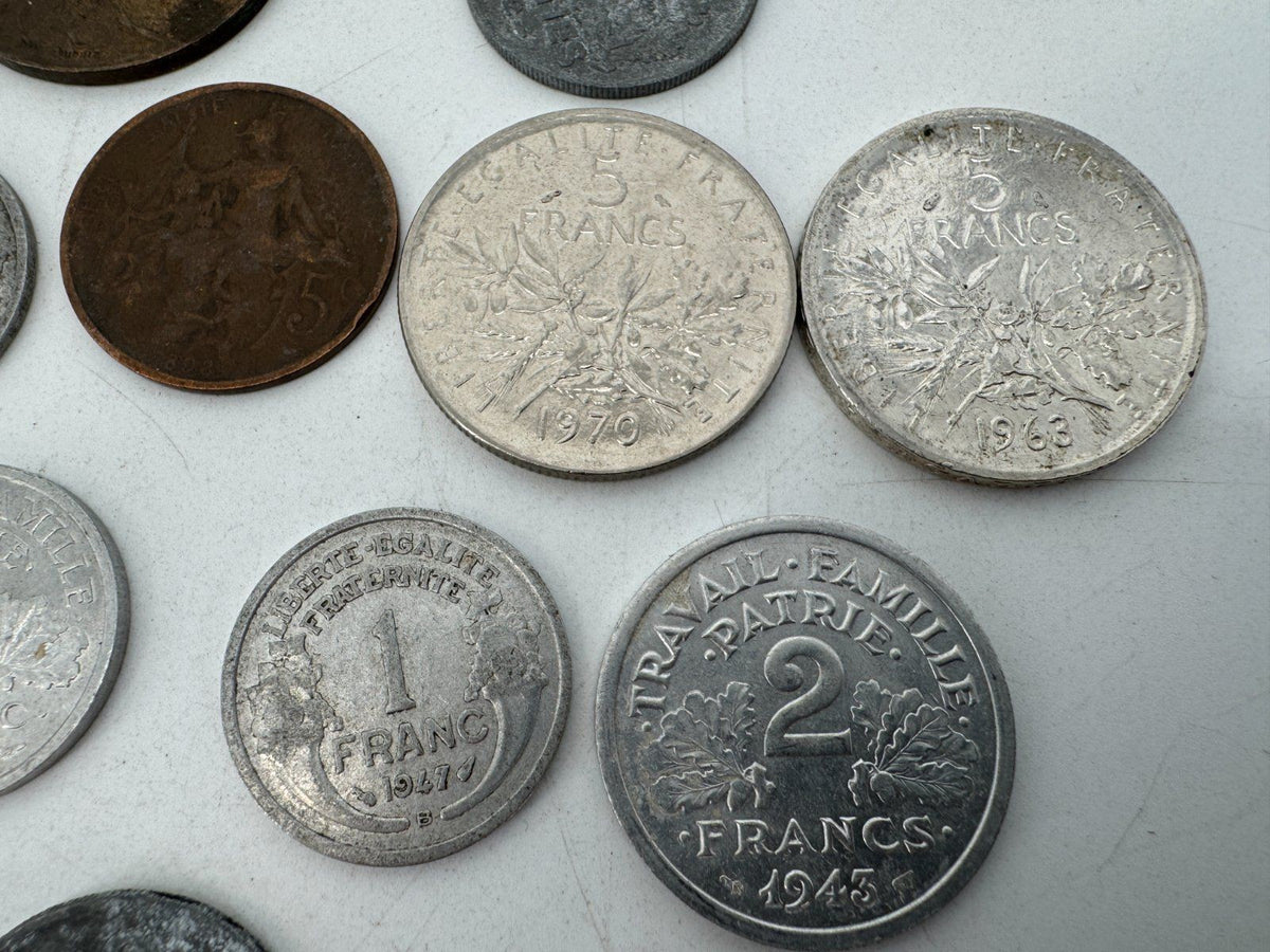 KONVOLUT MÜNZEN FRANKREICH 1901 BIS 1990 CENTIMES FRANC LOT 1