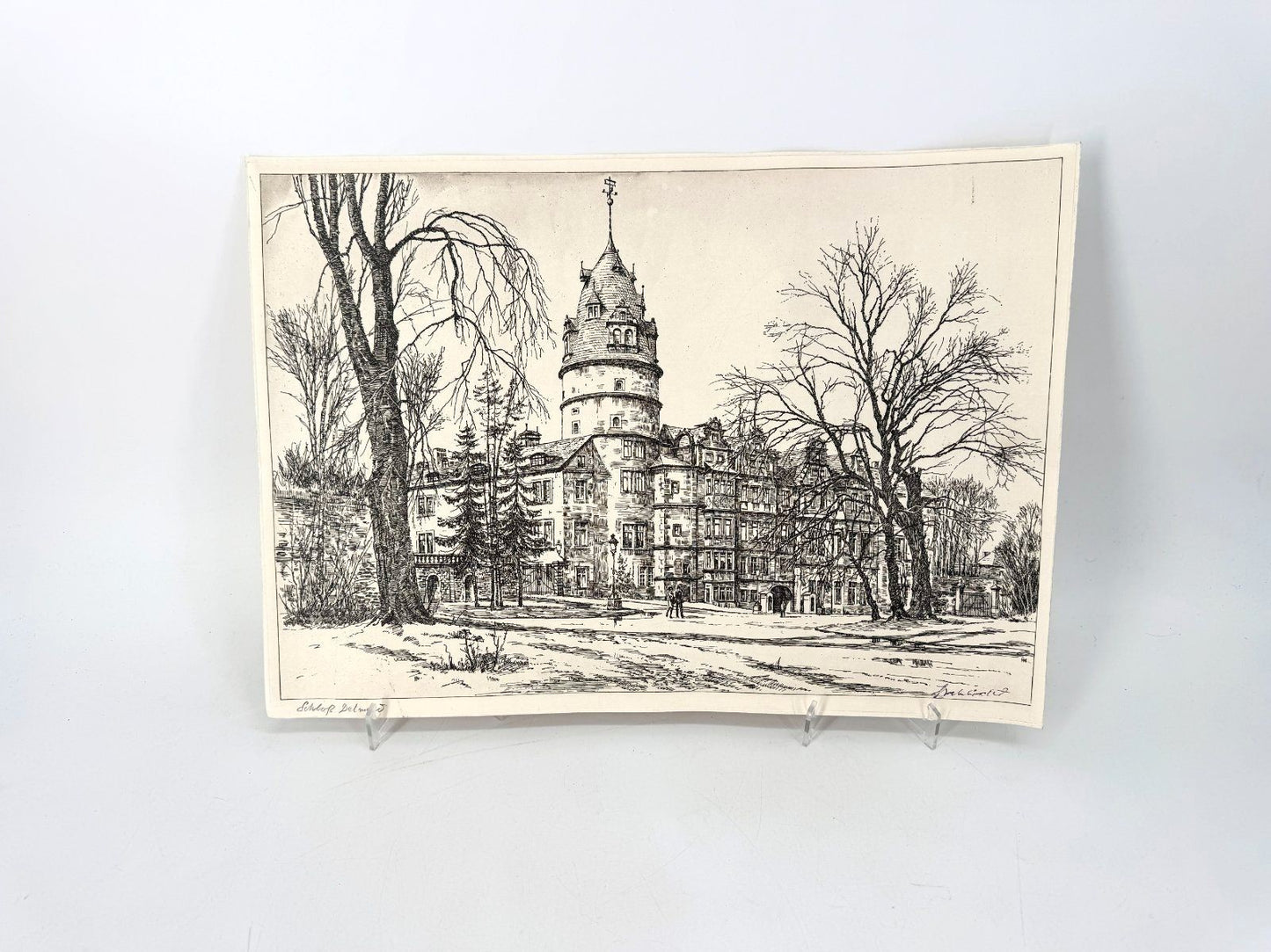 * GRAFIK DRUCKGRAFIK DETMOLD SCHLOSS OSTWESTFALEN WEHLISCH
