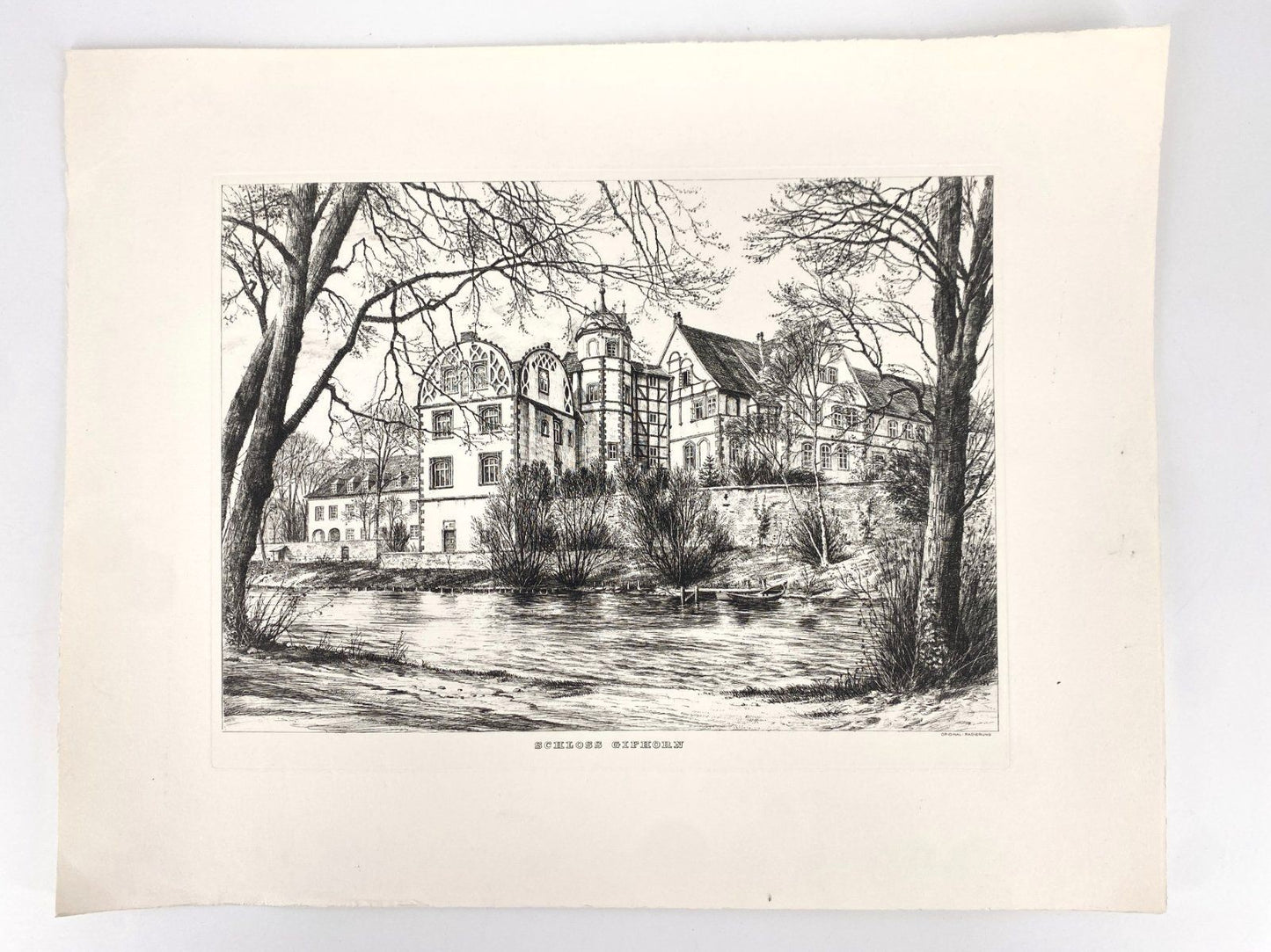 * RADIERUNG WEHLISCH ANSICHT SCHLOSS GIFHORN NIEDERSACHSEN