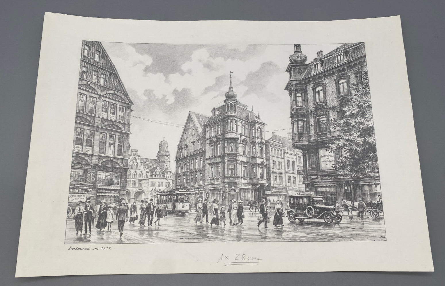 HEINZ WEHLISCH DEUTSCHER KÜNSTLER ZEICHNUNG DORTMUND UM 1912 HANDSIGNIERT