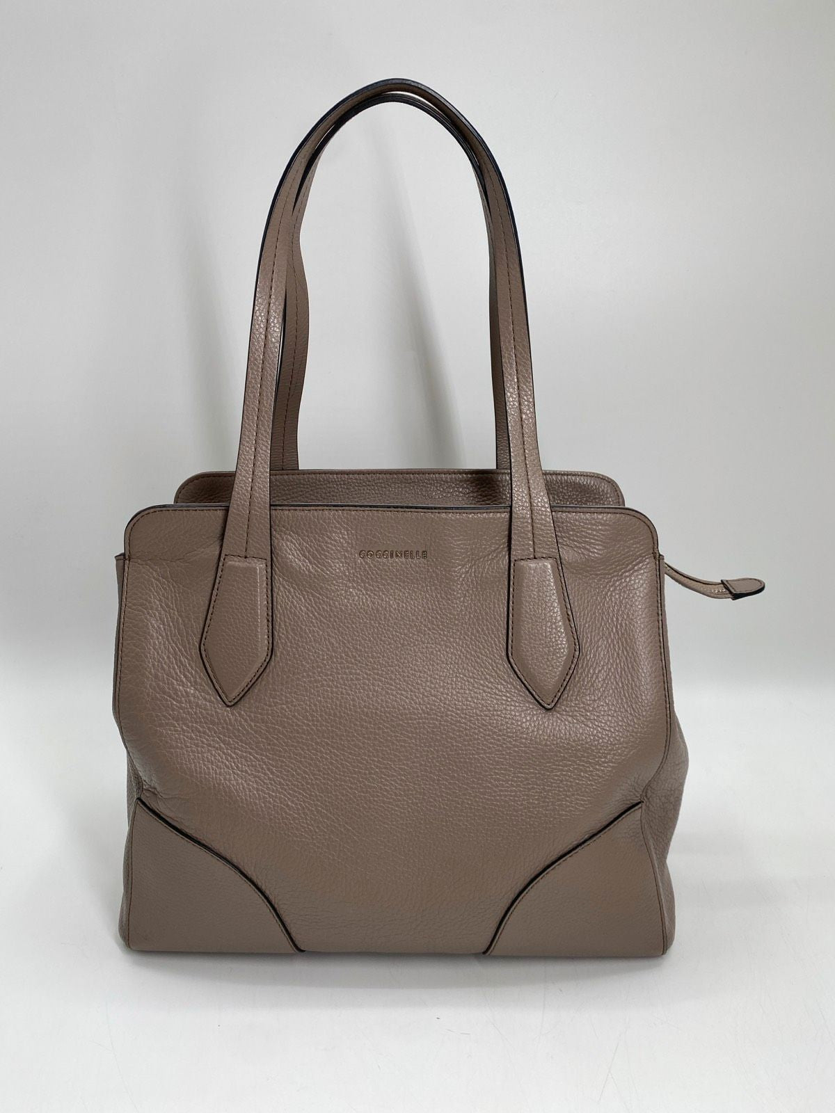 * COCCINELLE HANDTASCHE SHOPPER TASCHE LEDER GRAU