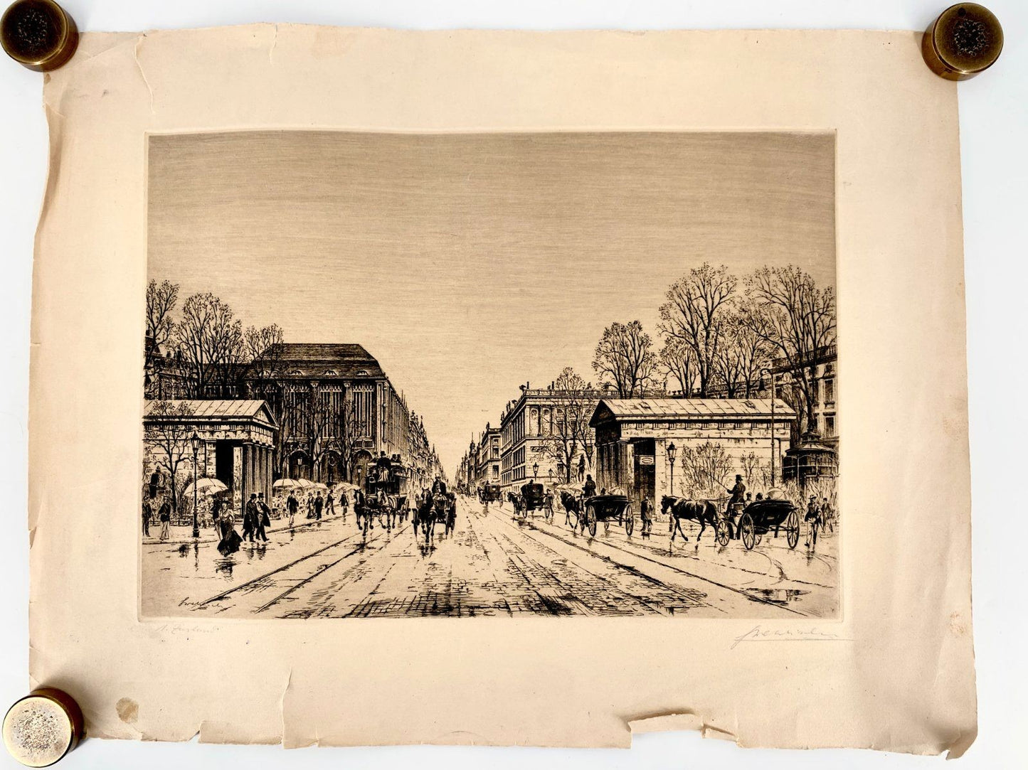 * DRUCKGRAFIK HEINZ WEHLISCH BERLIN LEIPZIGER PLATZ FLANEURE 1900