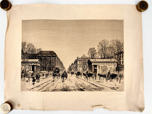 * DRUCKGRAFIK HEINZ WEHLISCH BERLIN LEIPZIGER PLATZ FLANEURE 1900