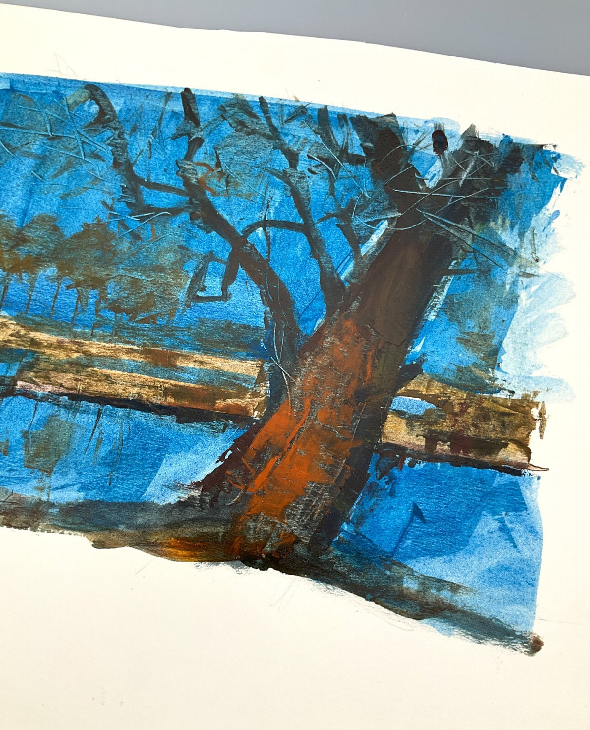 *GEMÄLDE WALTER KALOT HERBST AM MEER SIGNIERT 1965 UNIKAT ORIGINAL GOUACHE ÖL