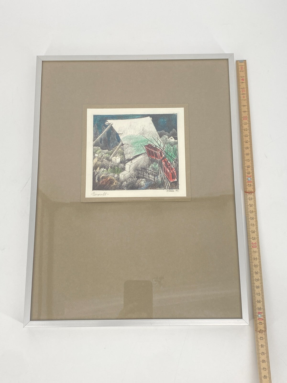 * ORIGINAL DRUCK RADIERUNG KUNSTWERK JÜRGEN TENZ BILD KUNST 1985
