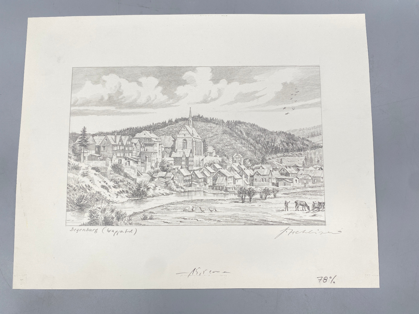 *HEINZ WEHLISCH BERLINER KÜNSTLER 7X ZEICHNUNGEN WUPPERTAL ORIGINAL HANDSIGNIERT