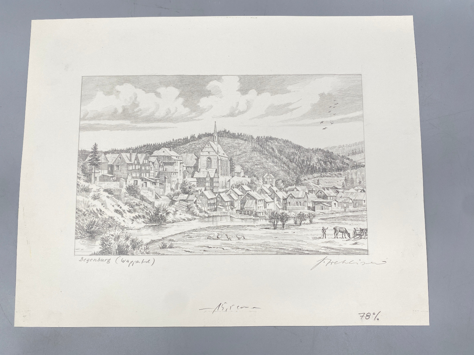 *HEINZ WEHLISCH BERLINER KÜNSTLER 7X ZEICHNUNGEN WUPPERTAL ORIGINAL HANDSIGNIERT