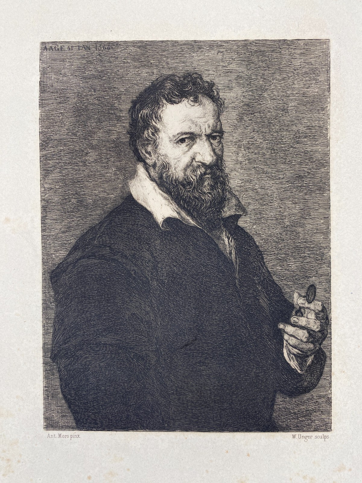 *5x RADIERUNG WILLIAM UNGER GEMÄLDEN TIZIANO HALS VERMEER DRUCK GRAFIK ANTIK