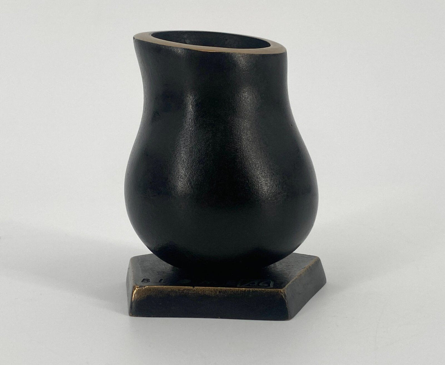 * BG M. BONETTI E. GAROUSTE BLOME BRONZE VASE KUNSTOBJEKT