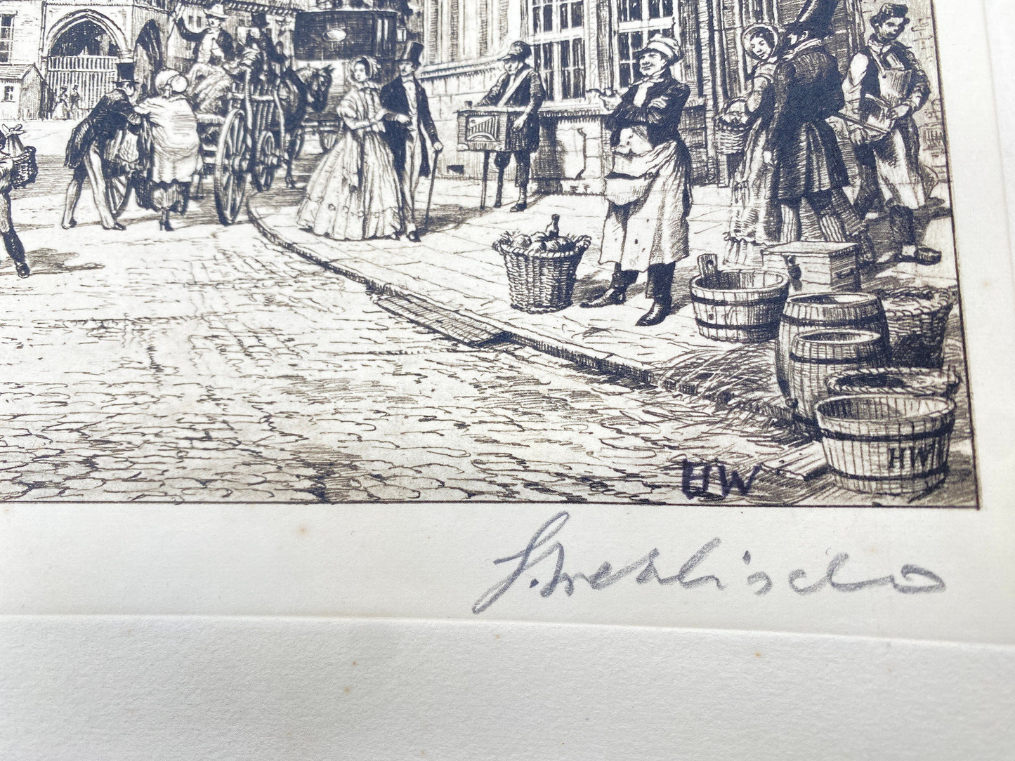 HEINZ WEHLISCH RADIERUNG HANNOVER UM 1855 ORIGINAL HANDABZUG HANDSIGINIERT