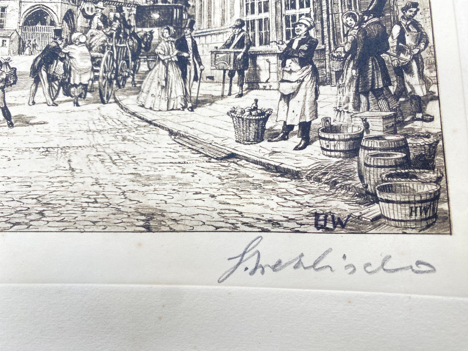 HEINZ WEHLISCH RADIERUNG HANNOVER UM 1855 ORIGINAL HANDABZUG HANDSIGINIERT