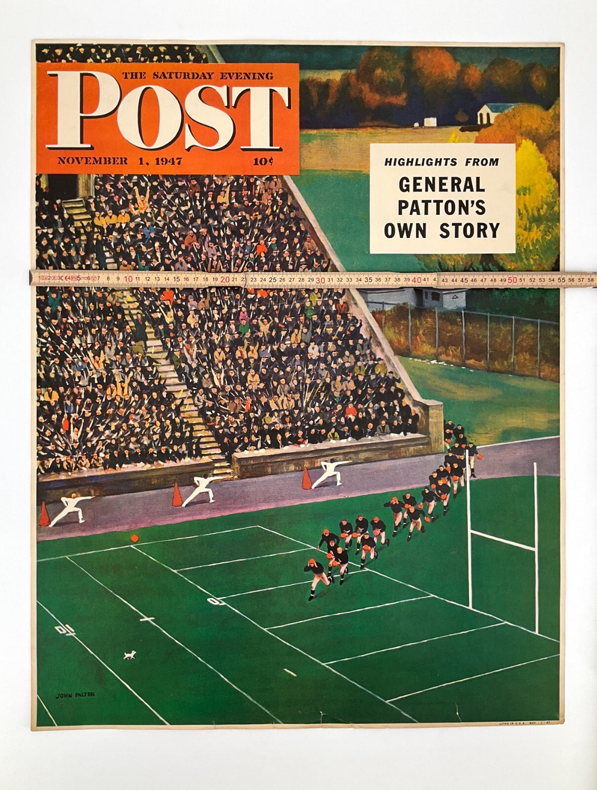 *PLAKAT THE SATURDAY EVENING POST 1 NOV 1947 JOHN FALTER LITHOGRAFIE USA POSTER