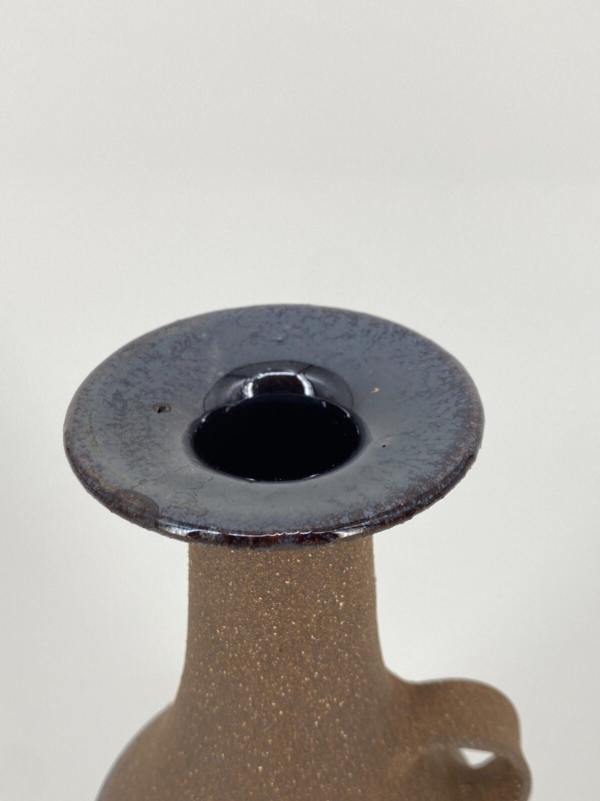 * UDO MERTZDORF STUDIOKERAMIK VASE TERRACOTTA BRAUN 60ER DEUTSCH