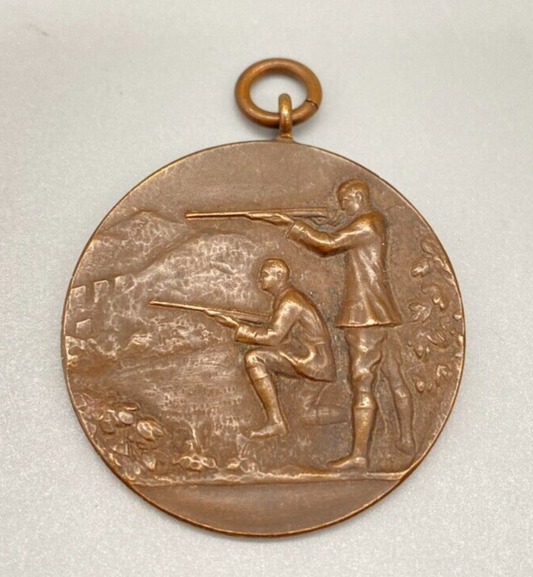 ALTE BRONZE MEDAILLE SCHÜTZENVEREIN SCHÜTZENBUND JAGD JÄGER 1930