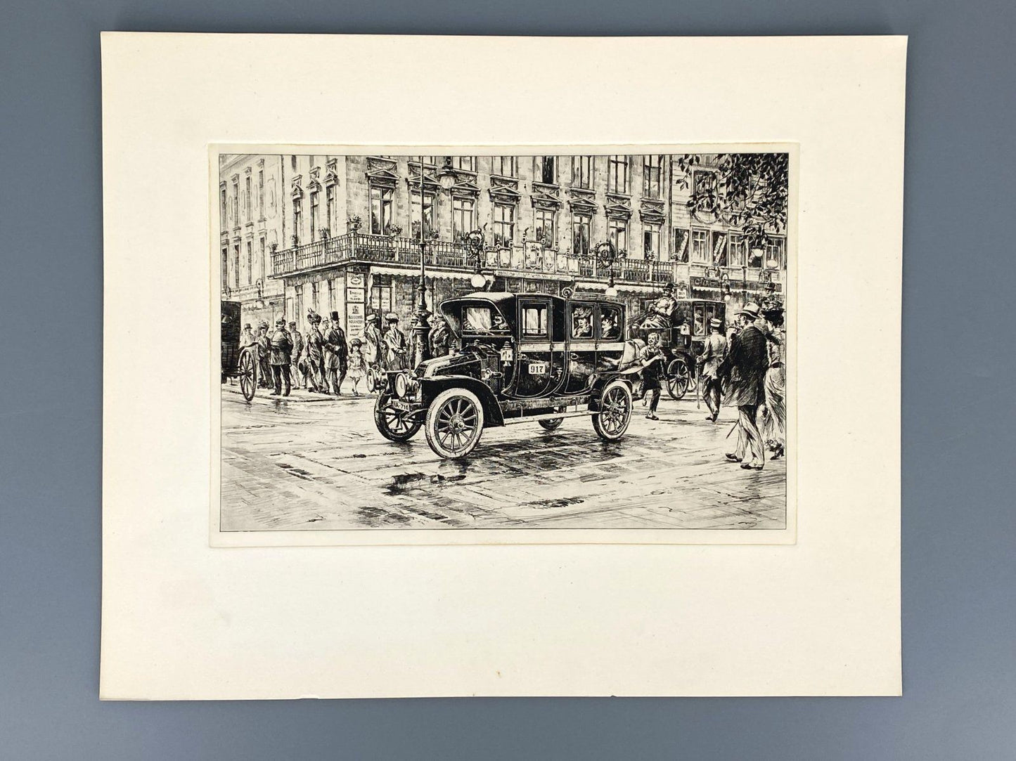 *1v6 HEINZ WEHLISCH LITHOGRAFIE BERLIN AUTOMOBIL RENAULT 1912