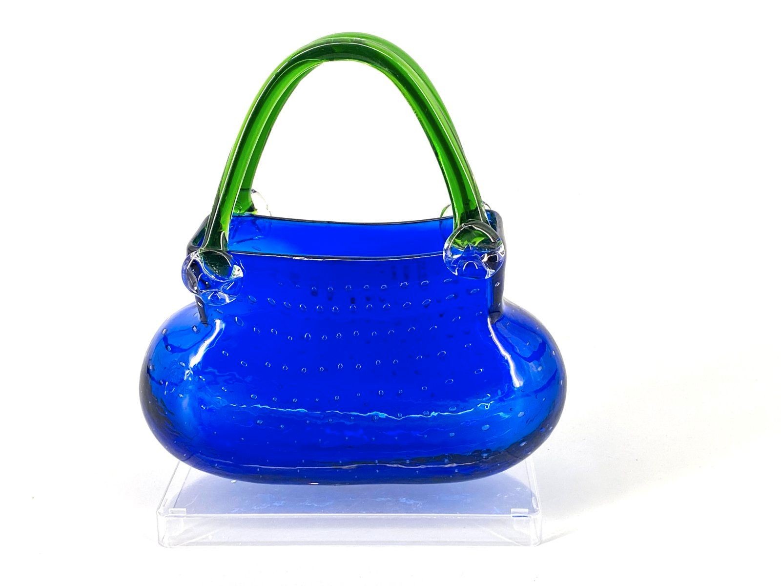 * MURANO GLASBEHÄLTER ERDBEERE HANDTASCHE DEKO KUNSTGLAS GLASVASE