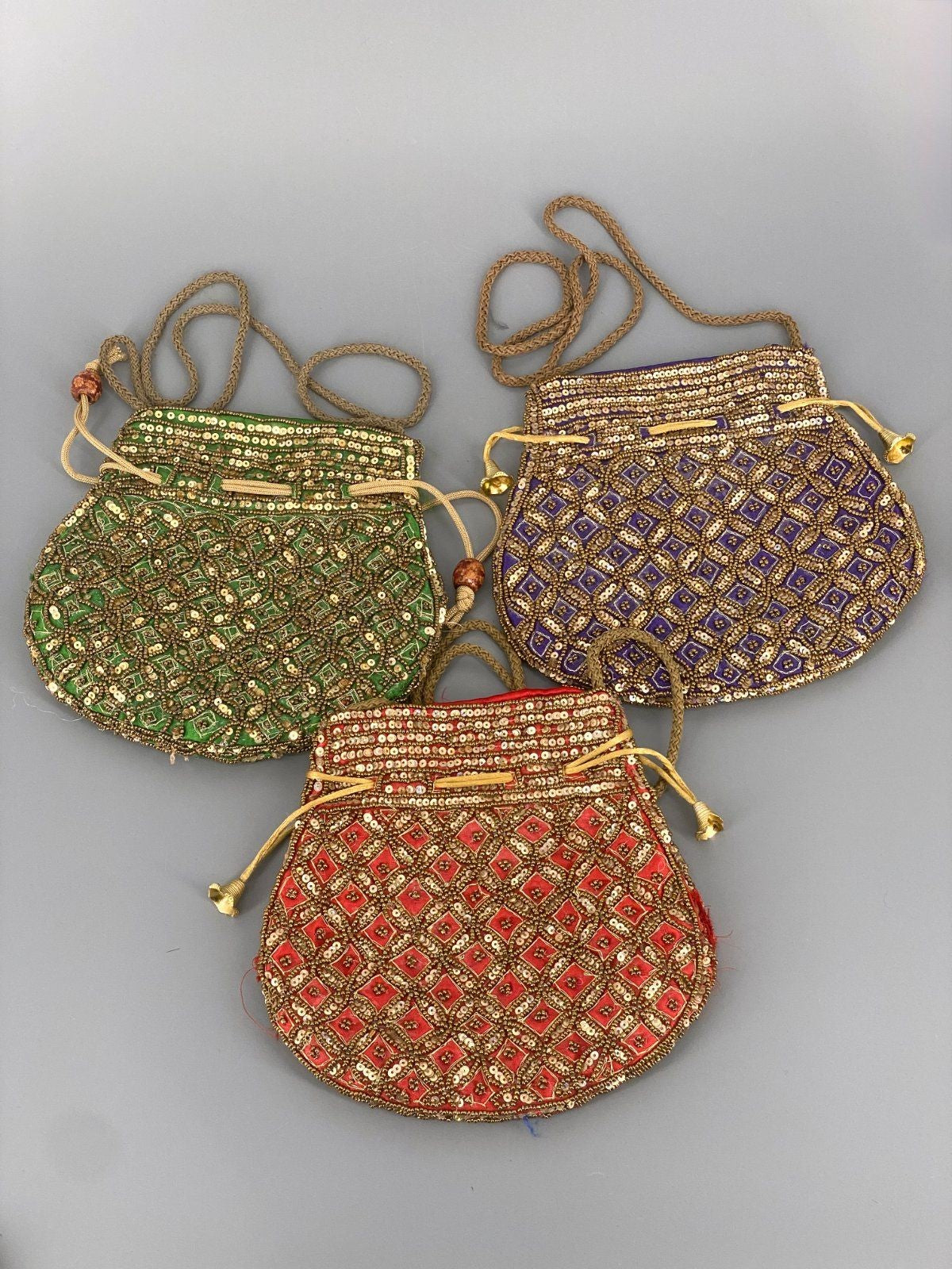 * 4x TASCHEN BOTLI BATWA BAG BEUTELTASCHE PAUL ROPP KORDEL INDIA