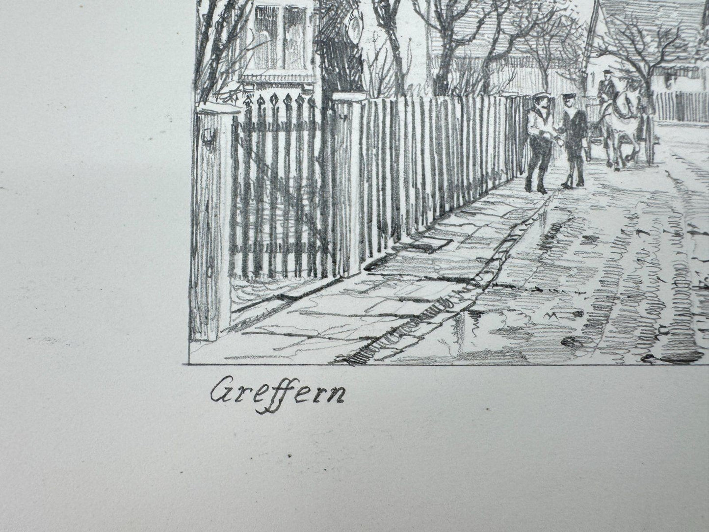 * HEINZ WEHLISCH ZEICHNUNG GREFFERN UM 1905 SIGNIERT