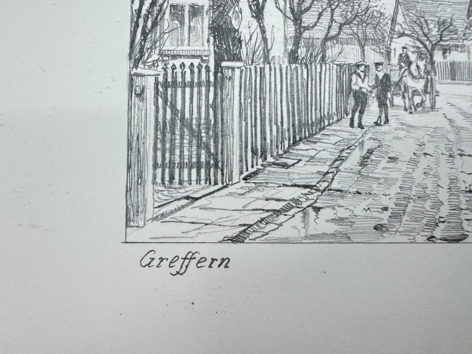* HEINZ WEHLISCH ZEICHNUNG GREFFERN UM 1905 SIGNIERT