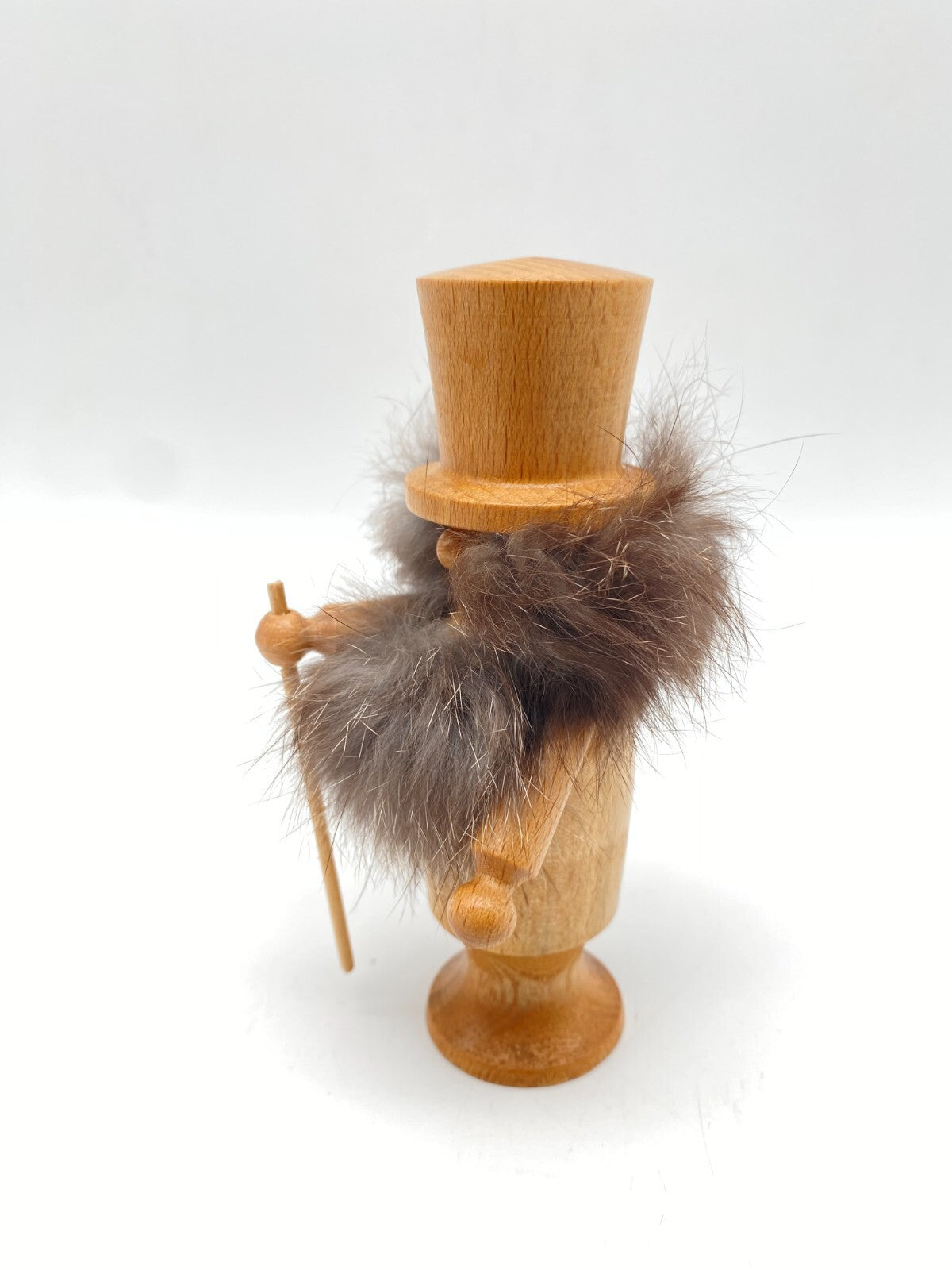 RÄUCHERMANN RÄUCHERMÄNNCHEN MIT FELL ERZGEBIRGE EDELMANN 14CM AUS SAMMLUNG
