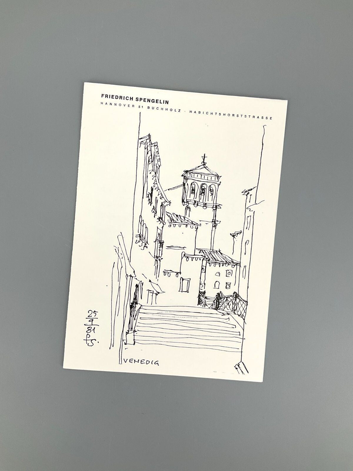 *BUCH FRIEDRICH SPENGELIN VENETO '85 ZEICHNUNGEN ITALIEN SIGNIERT