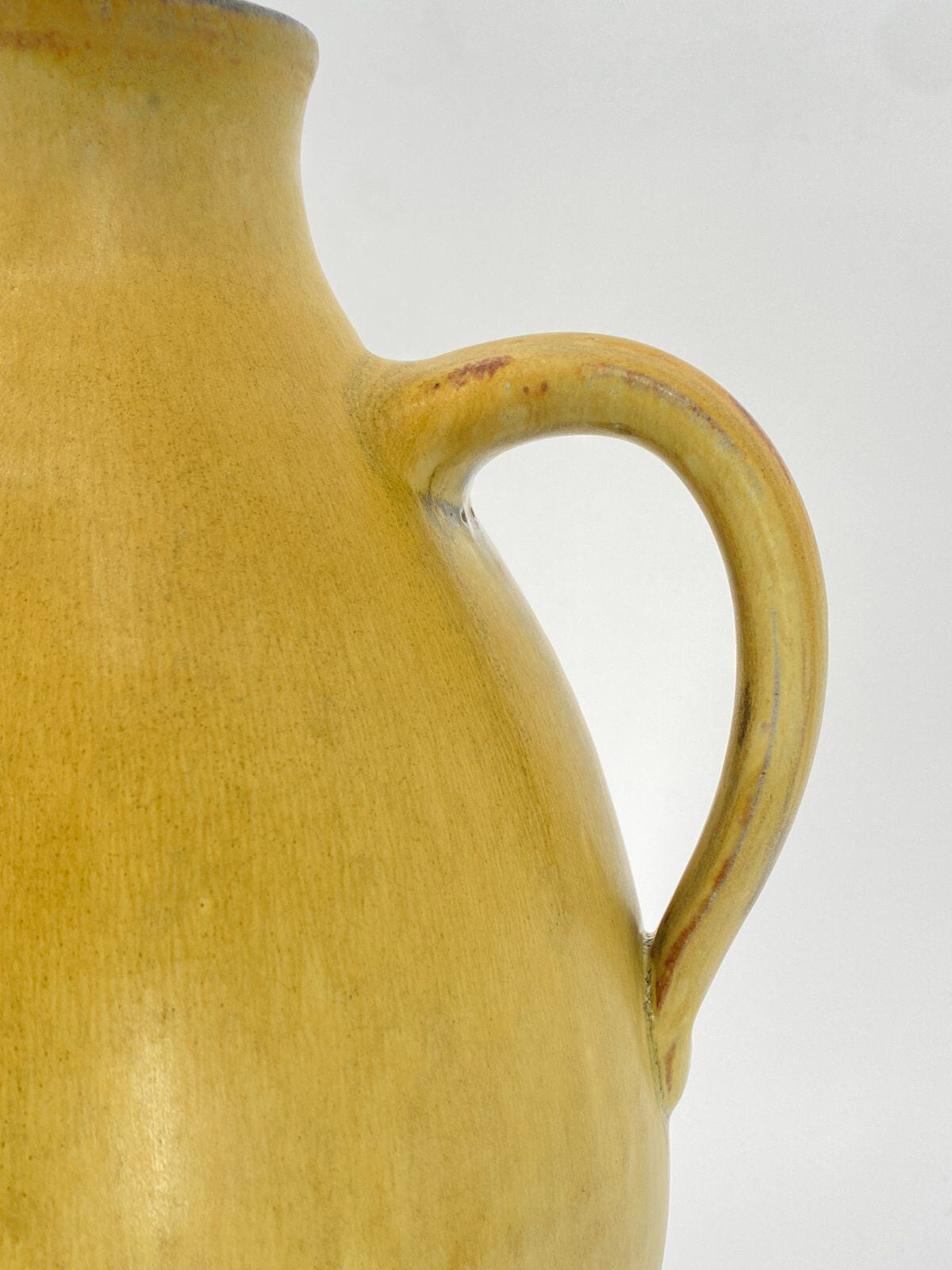 *STUDIO KERAMIK KRUG VASE H. SCHULZE CRINITZ GELB LAUFGLASUR 70ER FAT LAVA
