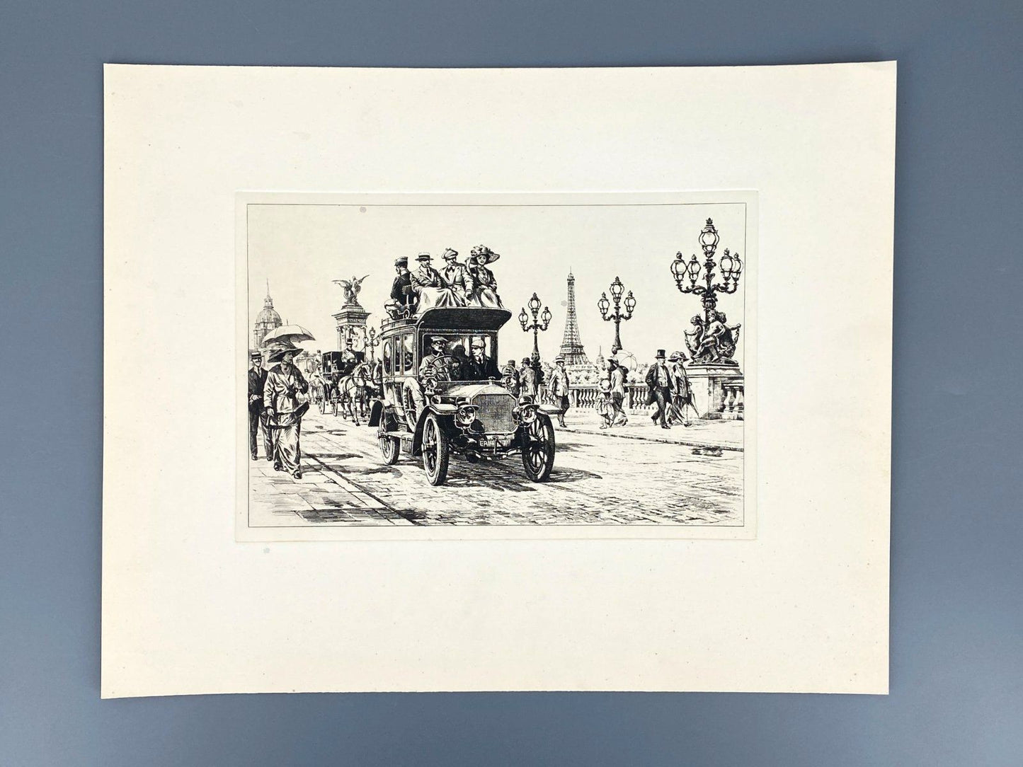 *5x GRAFIK HEINZ WEHLISCH AUTOMOBIL OLDTIMER LONDON PARIS MÜNCHEN