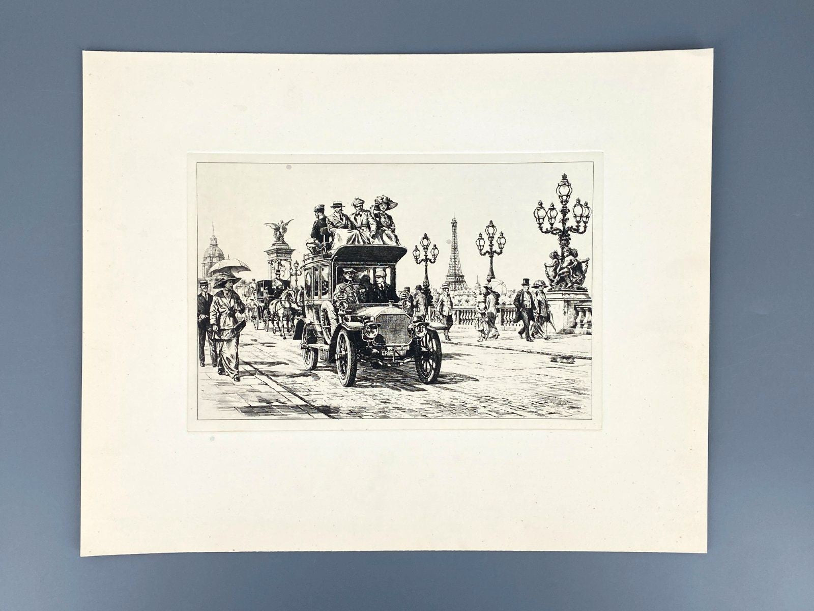 *5x GRAFIK HEINZ WEHLISCH AUTOMOBIL OLDTIMER LONDON PARIS MÜNCHEN
