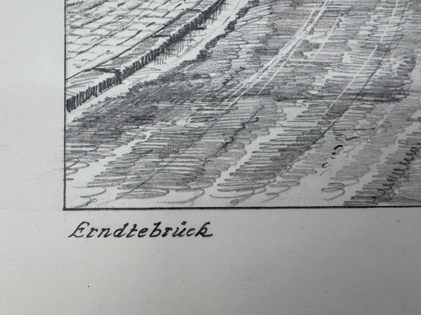 * HEINZ WEHLISCH ZEICHNUNG ERNDTEBRÜCK BERLEBURG ANSICHT SIGNIERT