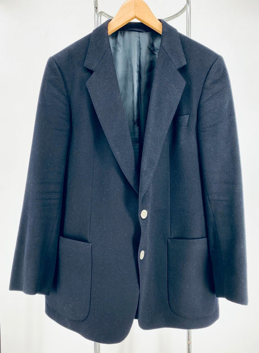 * BURBERRY BLAZER KASCHMIR MARINEBLAU VINTAGE S / M