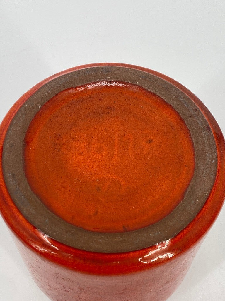 * STUDIOKERAMIK KERAMIK VASE ORANGE 70ER MID CENTURY VINTAGE GLASUR