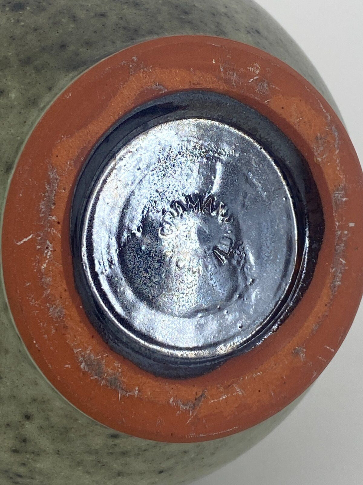 *STUDIOKERAMIK VASE GARMANN RÖMHILD GRÜN GESPRENKELT VINTAGE 23CM