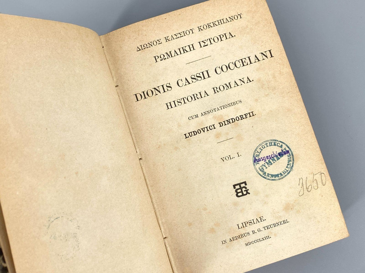 *BUCH LUDOVICI DINDORFII DIONIS CASSII COCCEIANI HISTORIA ROMANA