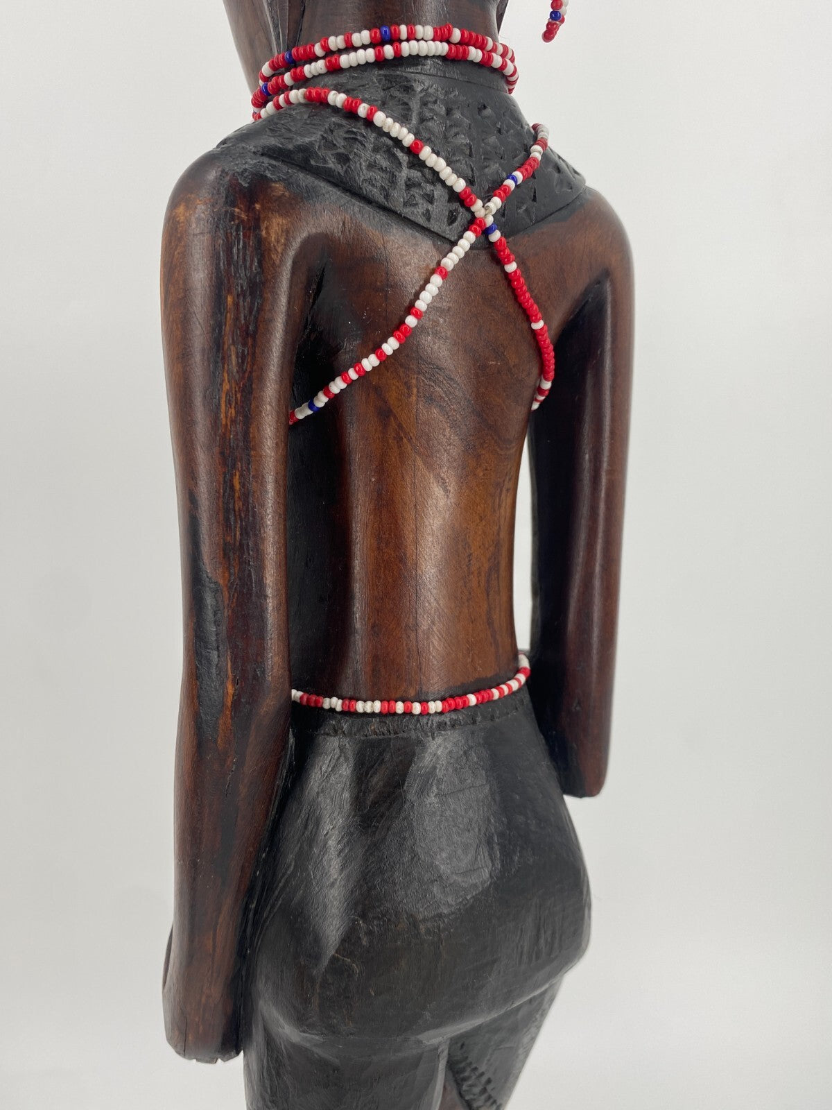 * 2 STK HOLZ FIGUREN MASSAI KENIA AFRIKA MANN FRAU STATUETTE SKULPTUR VINTAGE