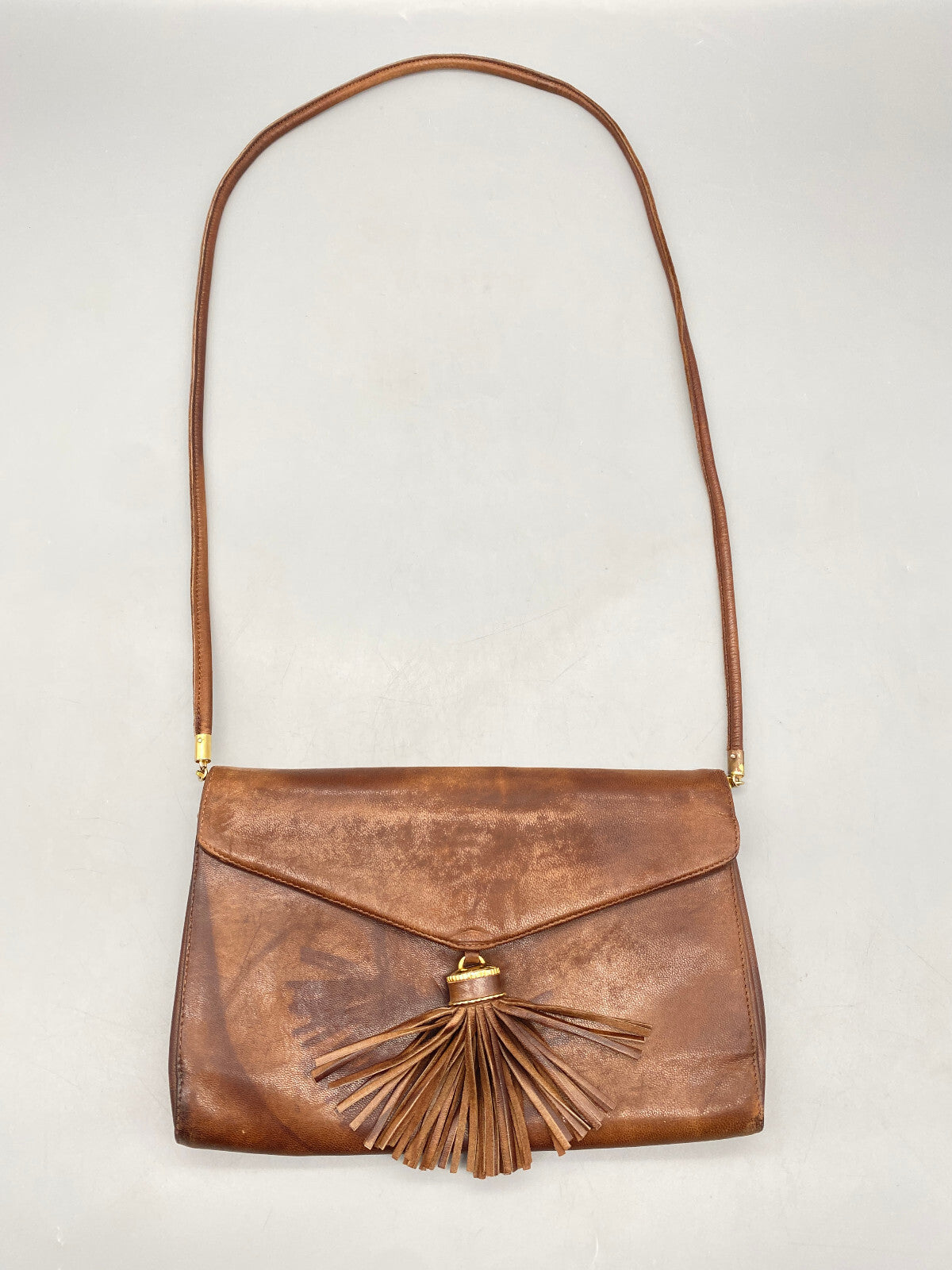 BALLY VINTAGE DAMEN HANDTASCHE 80ER BRAUN ORIGINAL  LEDER MADE IN ITALY